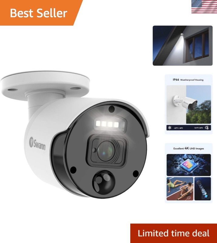 4K NVR Security Camera with Color Night Vision & Motion Detection, 875WLB