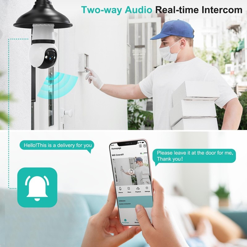 2K Camaras De Seguridad 360 Inalambricas Solar 5G Y 2.4G 24/7 Para Casa Exterior gallery