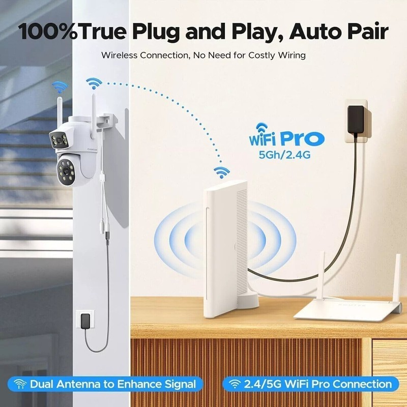 Wifi Wireless Video Security Camera Smart Home with Night Vision & 2-Way Audio gallery