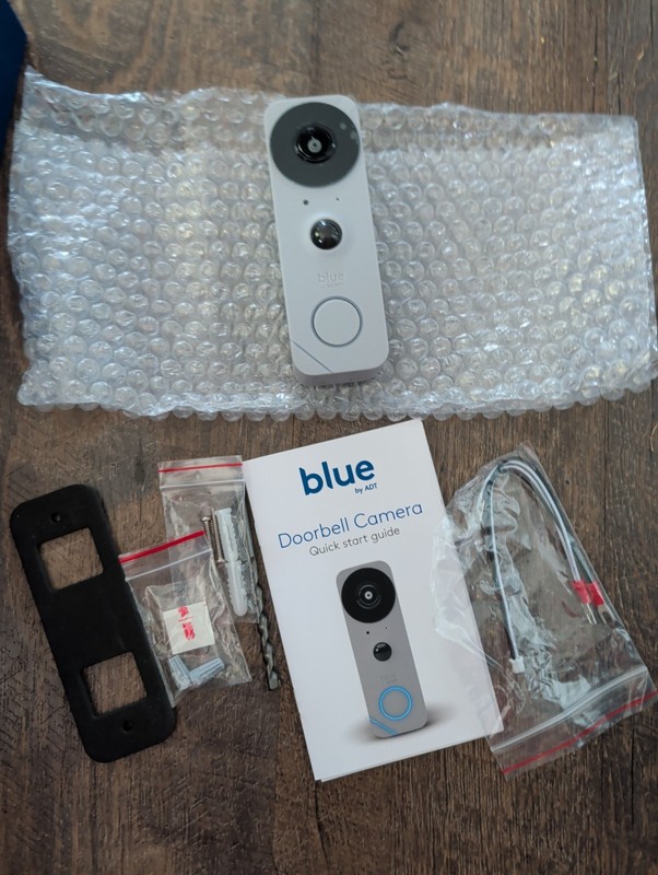 blue by ADT Doorbell Camera Pearl Gray SCD2R0-29-PG - NEW OPEN BOX gallery