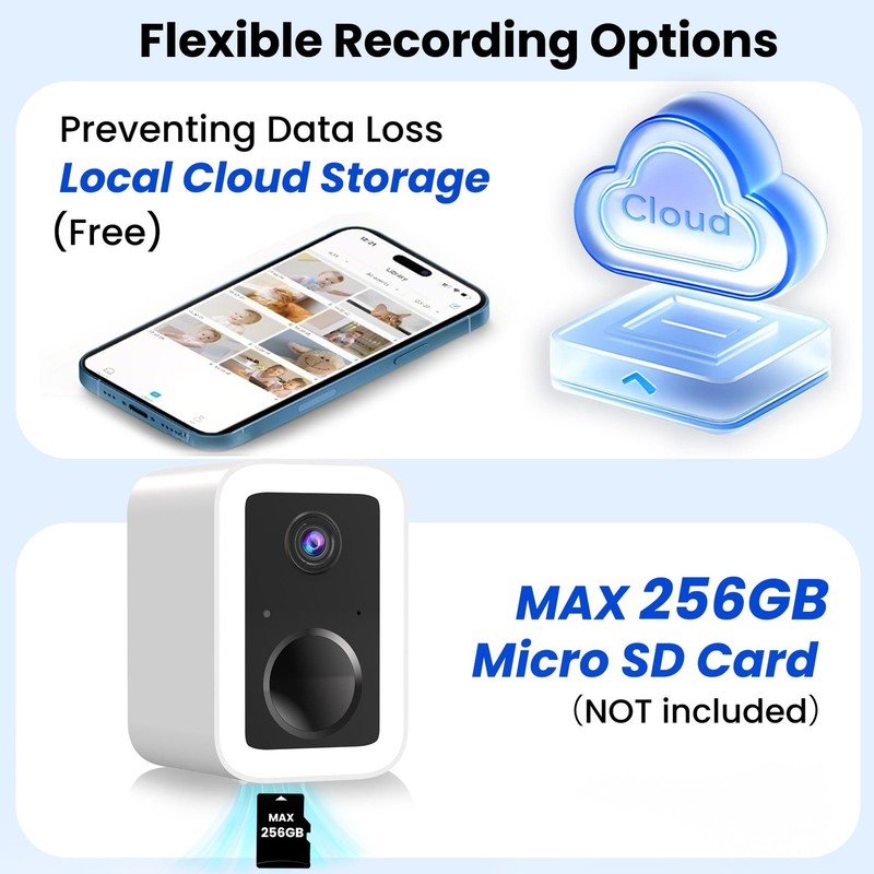 Wireless Outdoor with Solar Panel, Free Cloud Storage, Integrated Spotlight &... gallery