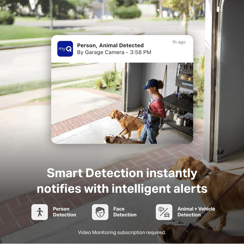 Myq Smart Garage Security Camera – 1080P HD Video, Night Vision, Motion Detectio gallery