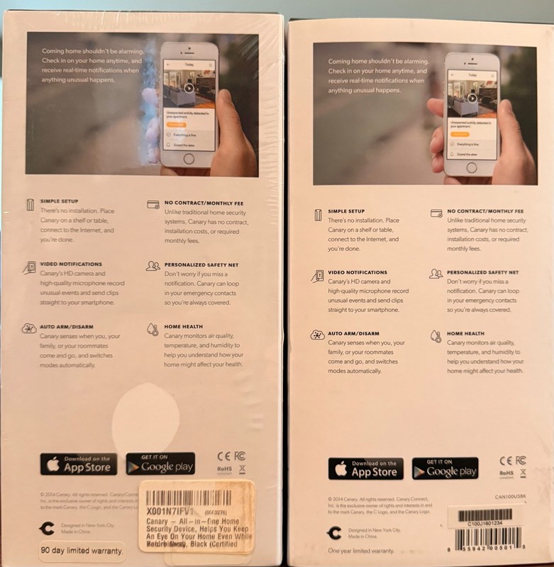 Canary Smart Home Indoor Security Camera (Set of Two) gallery