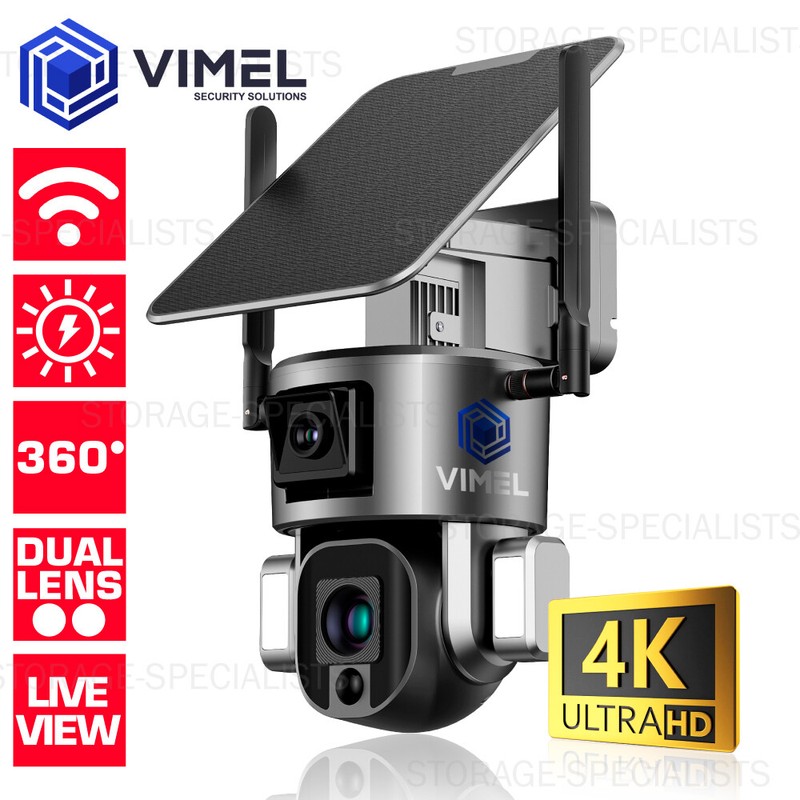 ULTRA HD 4K WIFI Dual Security Camera Remote PTZ Monitoring LIVE Night Vision