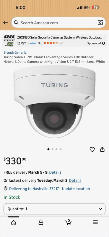 Turing TI-NMD04AV3 Dome & Bullet Cameras 4MP Night Vision Outdoor White