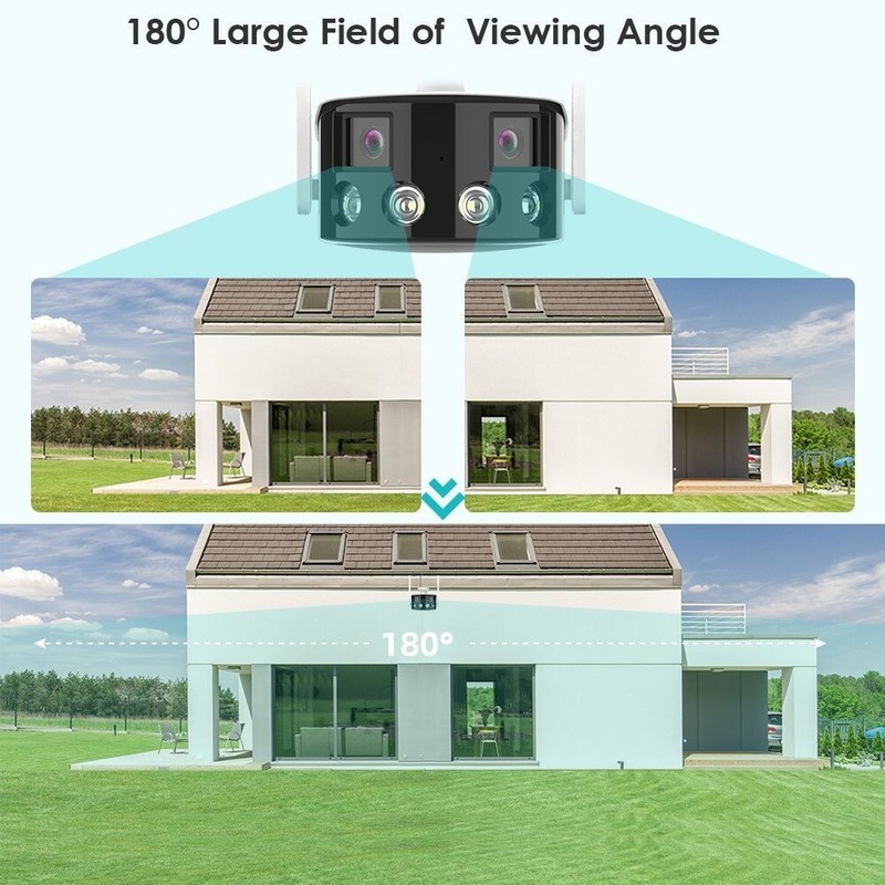 8MP 4K Dual Lens Wifi IP Camera Outdoor Night Vision Security Surveillance Cam gallery