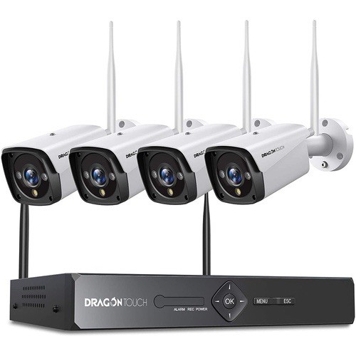 Dragon Touch K4W10 3MP Wireless WiFi Outdoor Security Camera System – 4 Camersa