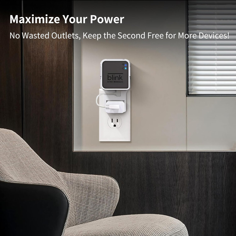 Wall Mount for Blink Sync Module 2 with Short Cable - save Space - No Messy Wire gallery