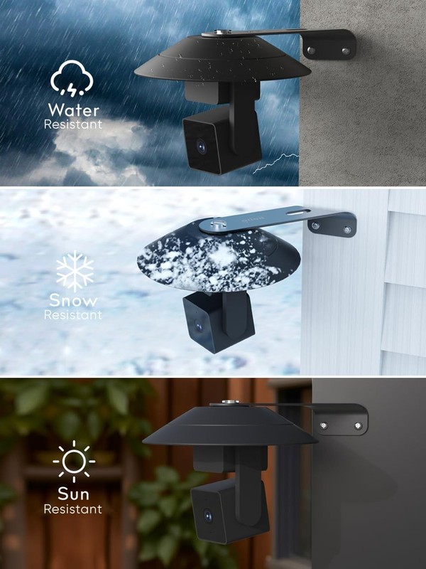 2 Pack Wall Mount for WYZE Cam Pan V3 & Cam Pan V4, Weatherproof Cover and Ou... gallery