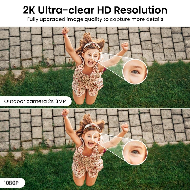 2K Cameras for Home Security, Indoor/Outdoor, Full Color, C1 2Pack gallery