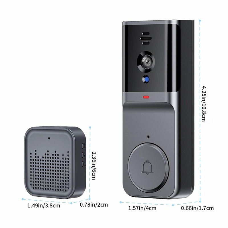 1X( Doorbell Camera with 2-Way Audio, Infrared Night , IP65 , 2.4GHz, TY5225 gallery