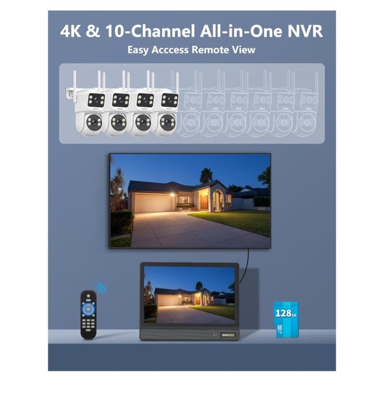 NEW OOSSXX 2K Wireless Security Camera System, Plug & Play, No Monthly Fees. gallery