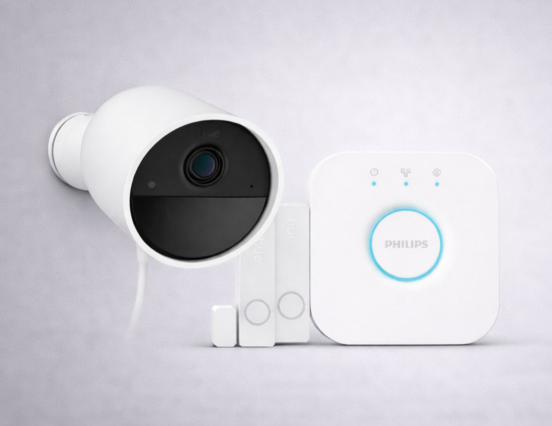 Philips Hue Secure Outdoor Indoor Smart Security Camera with Sensors and Bridge