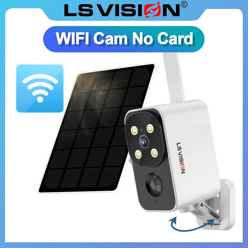 4MP Wifi Camera Solar Outdoor 180°Pan Rotation 4G SIM Security Cameras PIR Human