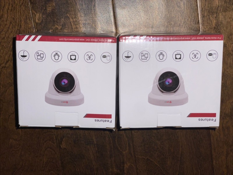 2 Anpviz IPCD3240WS 4MP HD PoE IP Turret Security/Surveillance Cameras Open Box