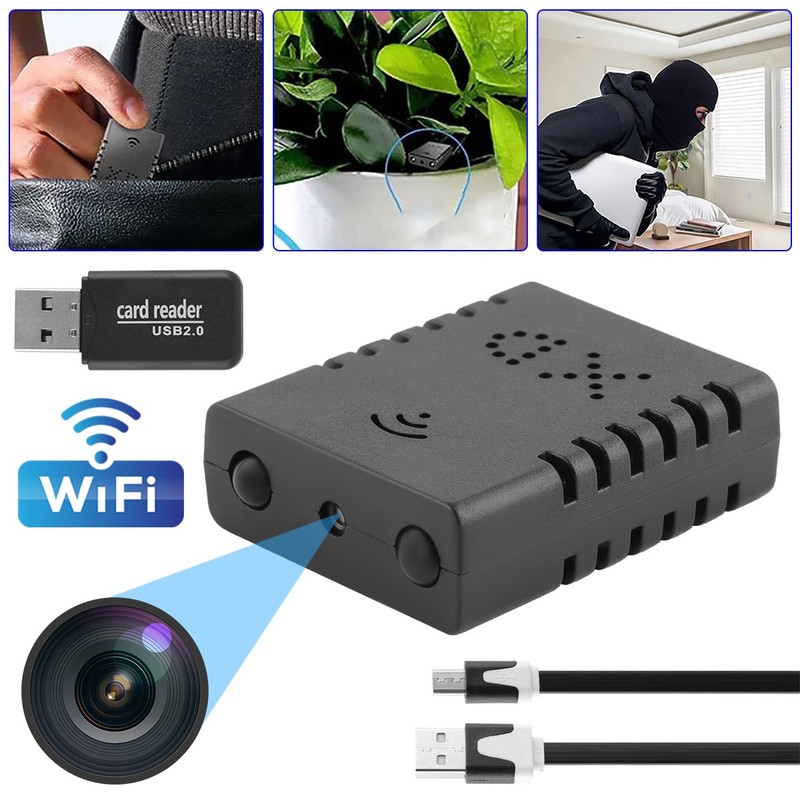 Compact USB WiFi Camera 2.4G Wireless Remote View iWFCam Night Vision No Battery
