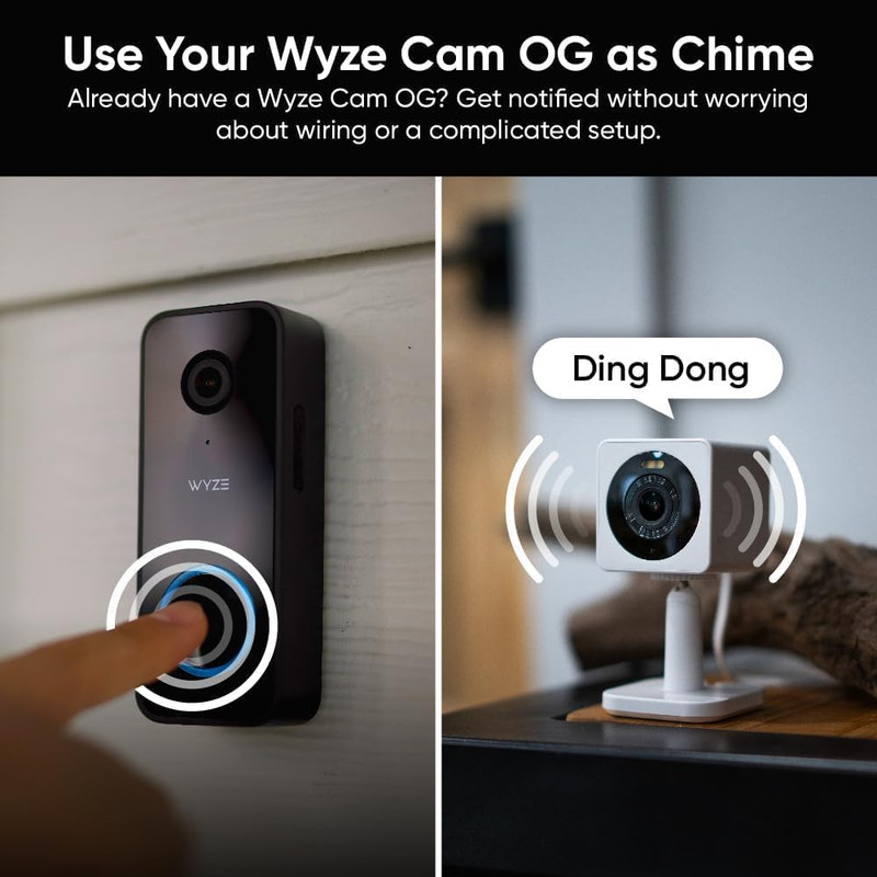 Video DOORBELL V2 Security Camera - Black gallery