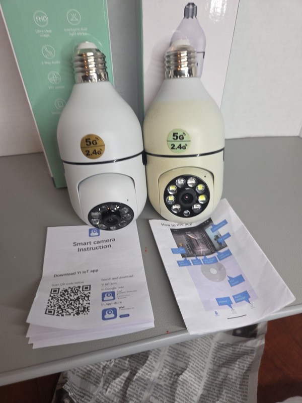 Wifi Smart Camera 360 Fits Standard Bulb Base. 2 Way Audio Set Of 2 gallery