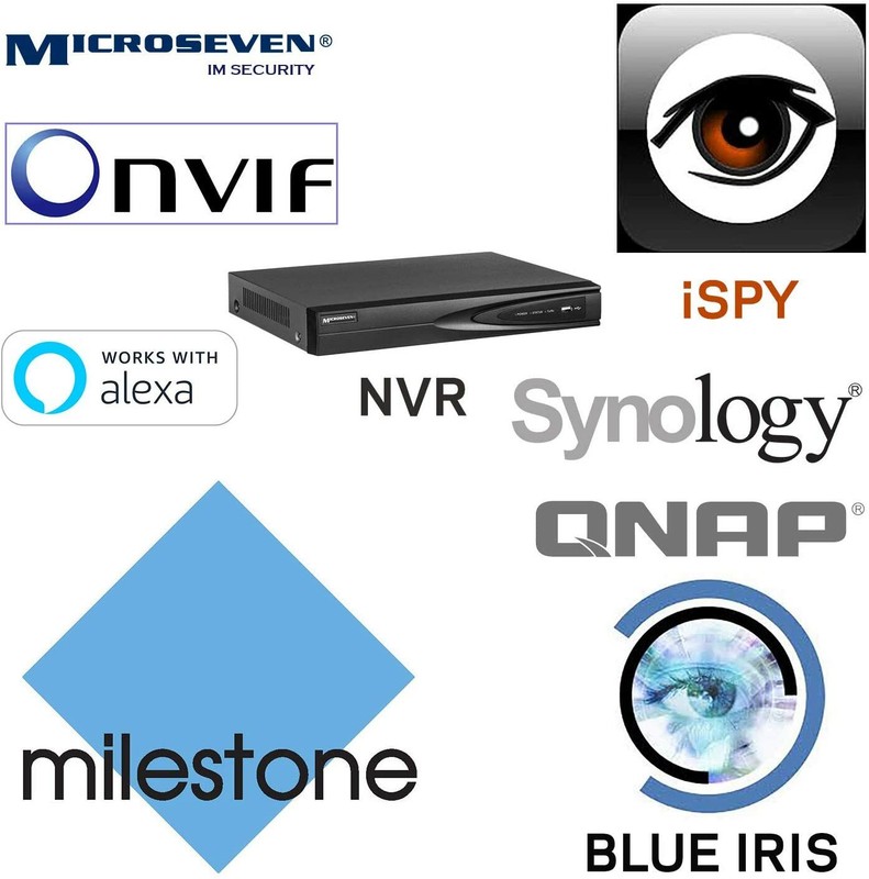 Microseven 4K/8MP Duo 2 WiFi (2.4/5GHz) +PoE IP Camera 2 Way Audio 256GB SD Slot gallery