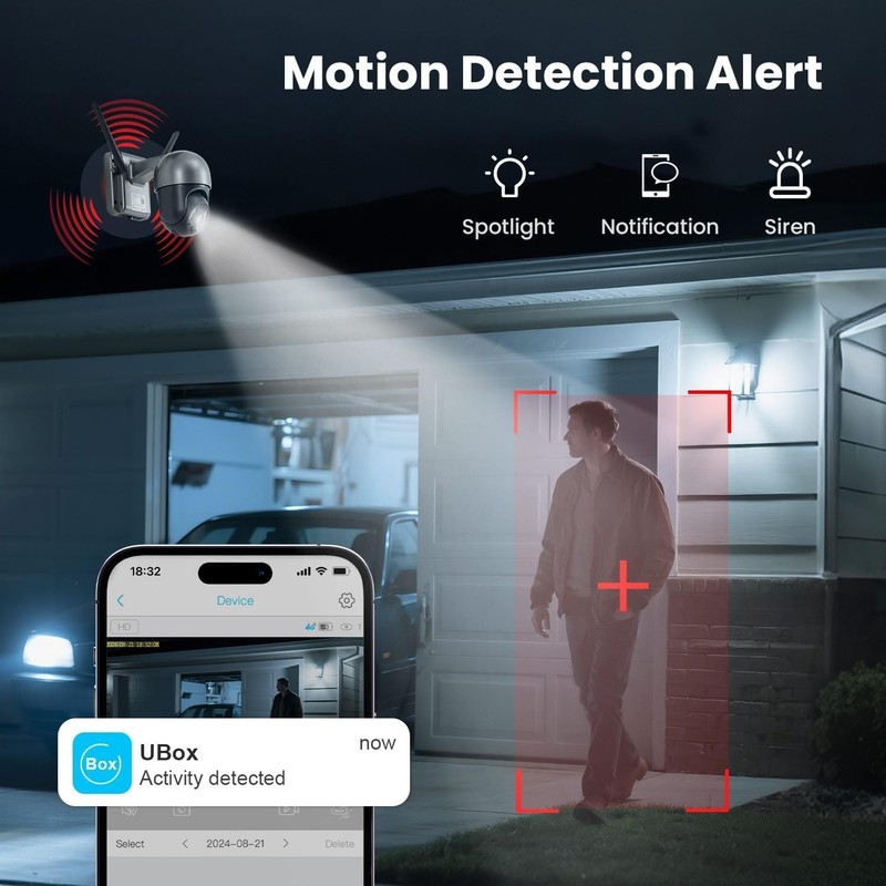 No WiFi Cellular Security Camera, 2K HD Solar-Powered with Remote Access gallery