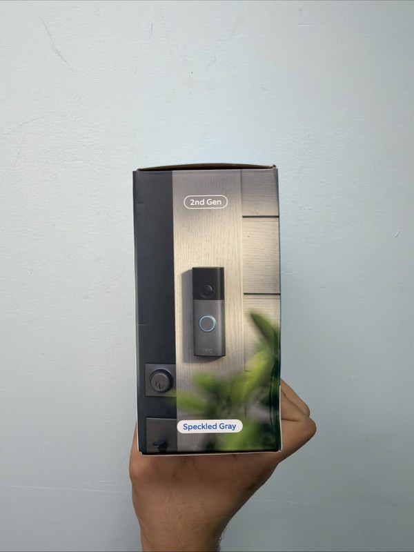 Ring - Battery Doorbell 2K (newest model), Speckled Gray + Indoor Cam Plus - ... gallery