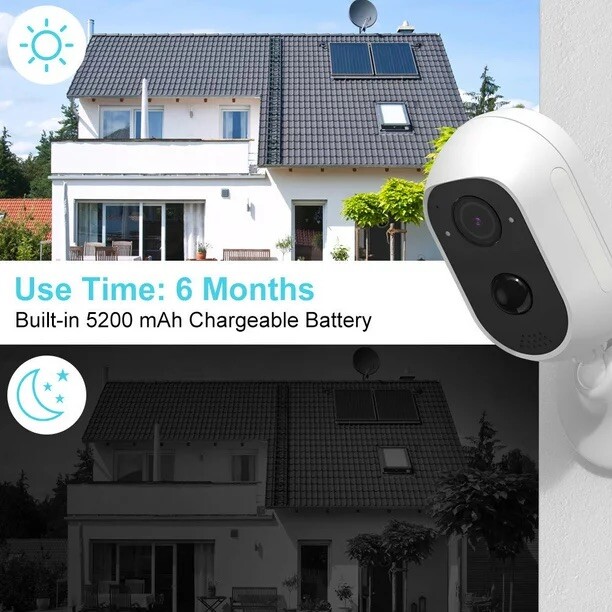TOPVISION Wireless Security Camera,2K Wi-Fi Camera gallery
