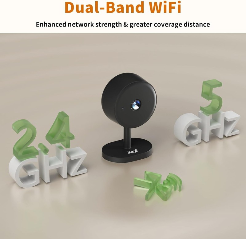 5G Indoor Camera for Home Security, 2K Security Camera, Pet/Baby/Dog Camera with gallery