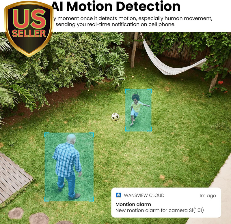 Security Cameras Wireless Outdoor-2.4Ghz Wifi Home Security Cameras with Buil... gallery