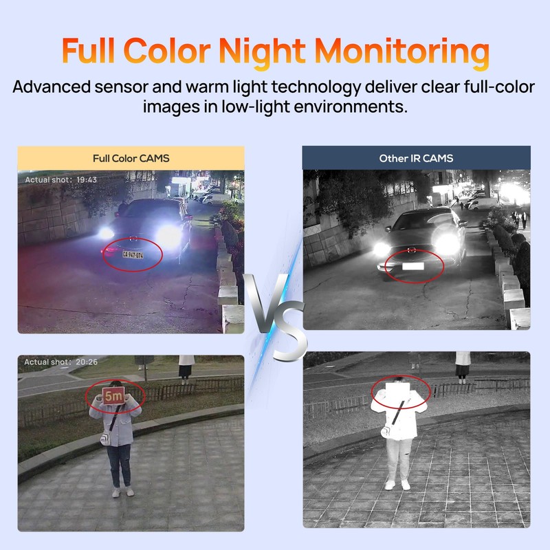 Vikylin 4K 8MP PoE IP Full Color Night Vision Camera Outdoor/Indoor NDAA Wired gallery