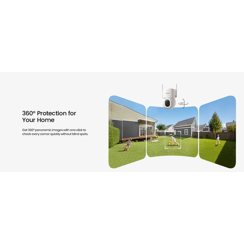 3K 5.0-MP Wi-Fi® Outdoor AI-Smart Solar Security Camera with Panoramic PTZ,... gallery