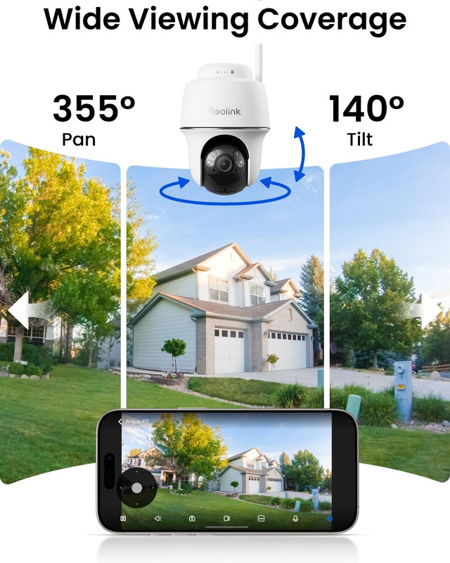 5MP Solar Security Cameras Wireless Outdoor, 360° Pan Tilt Auto-Tracking, Smart gallery