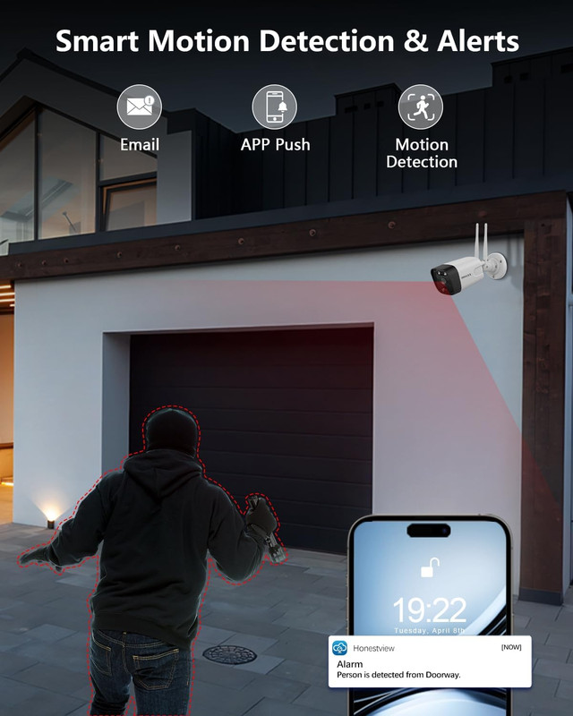 (2026 Update) Wireless Wifi Outdoor Security Camera System with Dual Antenna Cam gallery