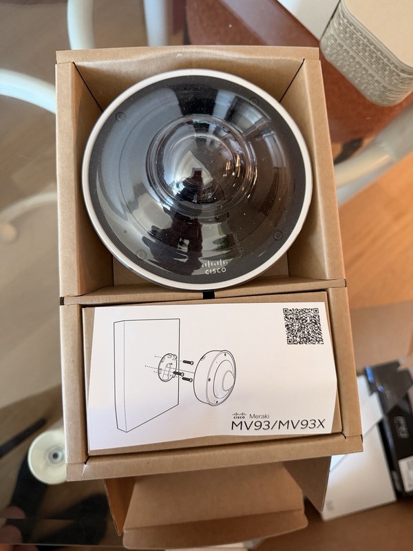 Cisco Meraki MV93/MV93X Dome IP Network Security Camera Wired Color 1 Pack