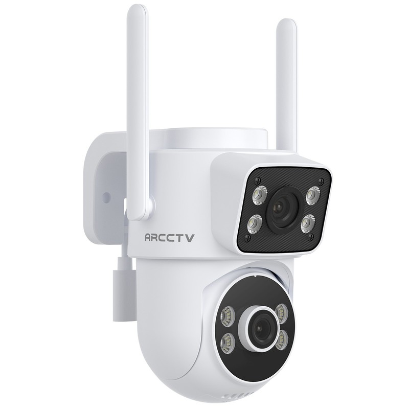 4MP WiFi Security Cameras Wireless Pan/Tilt Outdoor Audio Dual Lens Night Vision