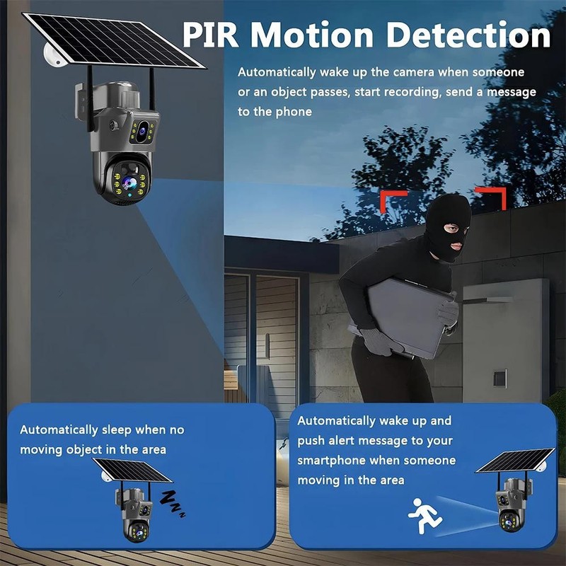 Outdoor Solar Camera Full Color HD Night Vision Low Power Consumption Monitor gallery