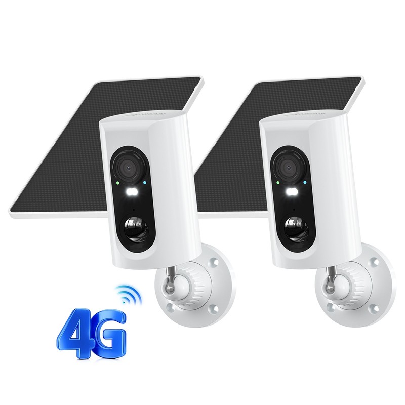 ANRAN 4G LTE Cellular Solar Security Camera Outdoor 3MP No WiFi Battery Powered