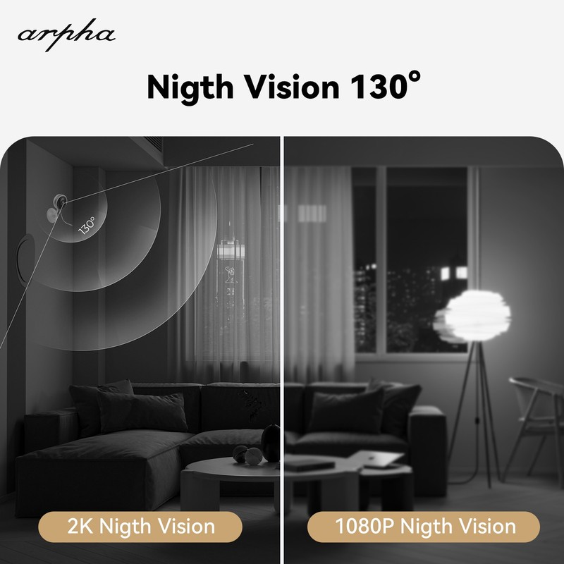 ARPHA 2K Indoor Security Camera WiFi APP PIR Motion Detection Cloud Storage New gallery