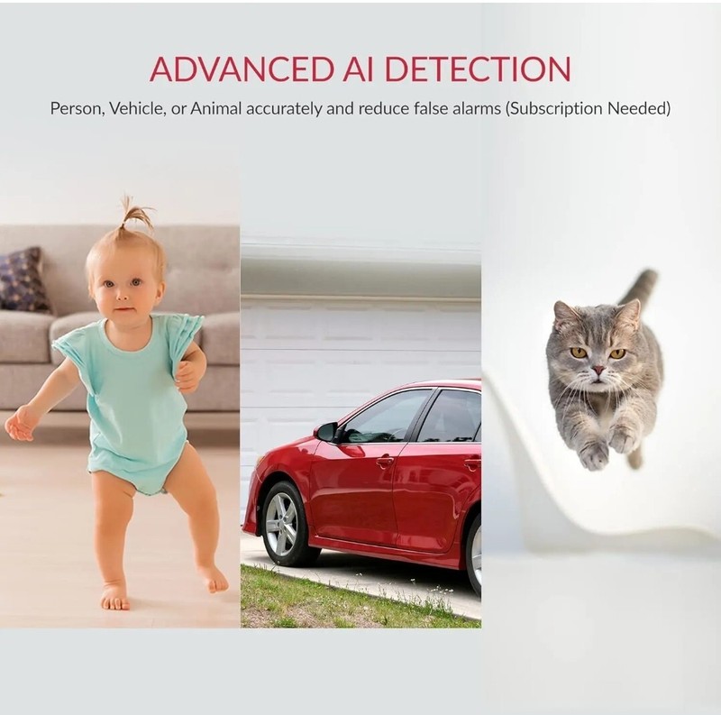 YI Pro 2K Home Security Camera, 2.4Ghz Indoor Camera with Person, Vehicle, Smart gallery