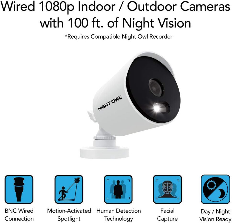 1080P HD Wired Indoor/Outdoor Add-On Cameras with Built-In Motion-Activated Spot gallery