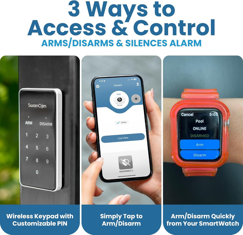 Pool Alarm Wi-Fi Camera System – ASTM F2208 Certified – Smart Pool Safety for In gallery