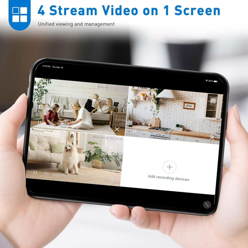 2K Home Security Cameras, Indoor Camera for Dog/Pet/Elder/Baby Monitor, Smart... gallery