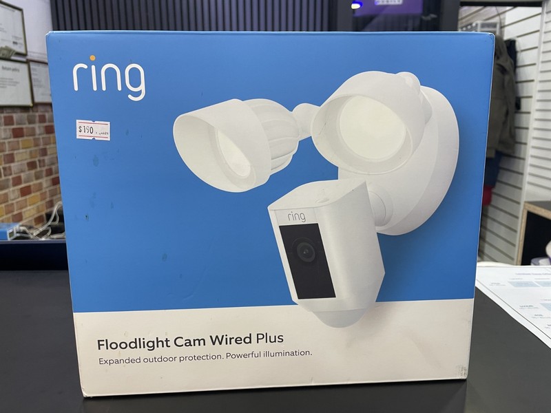 Ring Floodlight Cam Wired Plus Surveillance Camera – White