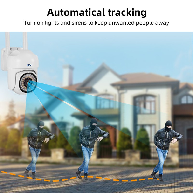 2PCS 5MP PTZ WiFi Wireless Security Camera Audio AI Human Detect Night Vision US gallery