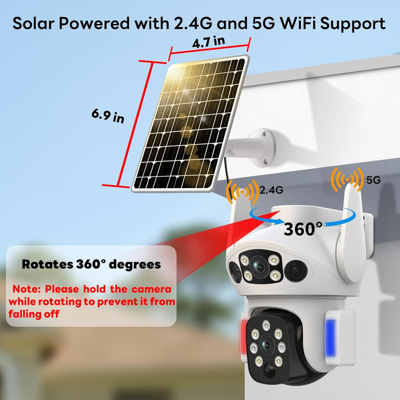 Wireless Solar Security Camera with Color Night Vision & Two-Way Audio gallery