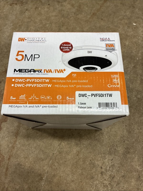 Digital Watchdog MEGApix DWC-PVF5Di1TW Fisheye New in Box