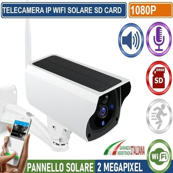 Outdoor WiFi Camera with Solar Panel