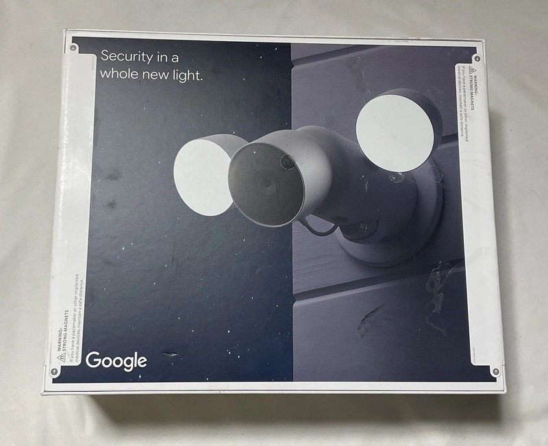 Brand New Google Nest Cam with Floodlight Outdoor/Wired Snow - (Stained Box) G1 gallery