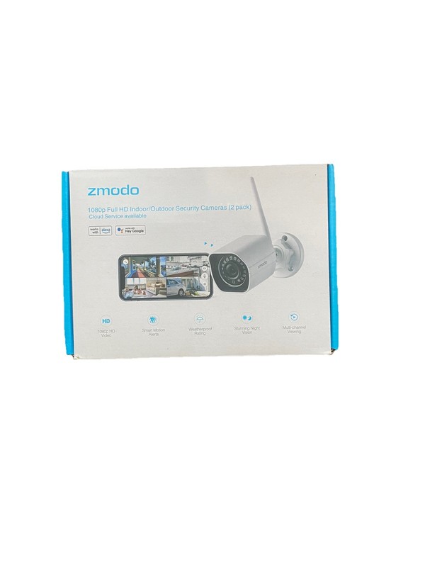 Zmodo Out/Indoor Wireless Security Camera System 2 Pack 1080p Full HD Smart Home gallery