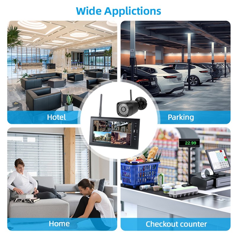 Wireless Security Camera DVR System With 720P Camera And 7 Inch LCD Monitor KAUC gallery