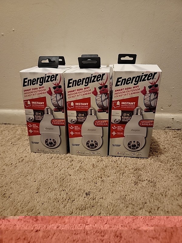 Energizer Smart 5GHz Wifi indoor/outdoor socket P/T Camera lot x6
